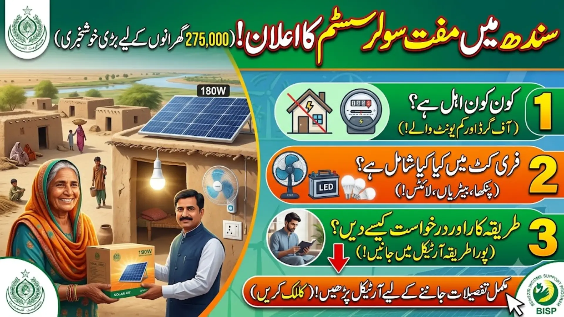 Sindh Announced Free Home Solar System For 275,000 Poor Families Know How to Apply